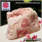 Beef TOPSIDE Australia MELTIQUE SAKA meltik (wagyu alike) daging rendang dendeng frozen SAIKORO DICED CUBED DADU cuts 4cm 1.5" (price/pack 500g 9-10pcs)